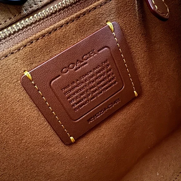 Coach Field Tote 22 Bag leather color block - Picture 6 of 7